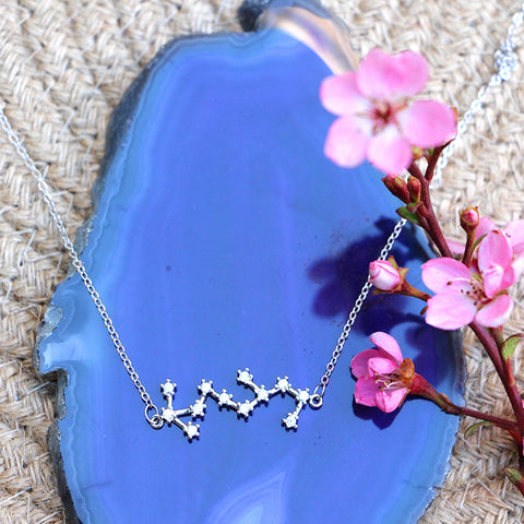 Zodiac Constellation Necklace - Scorpio - 925 Sterling Silver