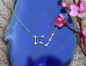 Zodiac Constellation Necklace - Taurus - 925 Sterling Silver